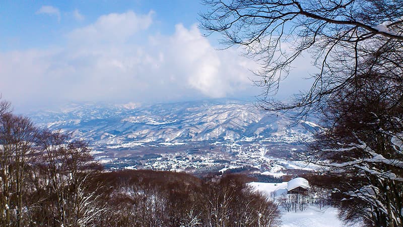 湯沢の雪景色