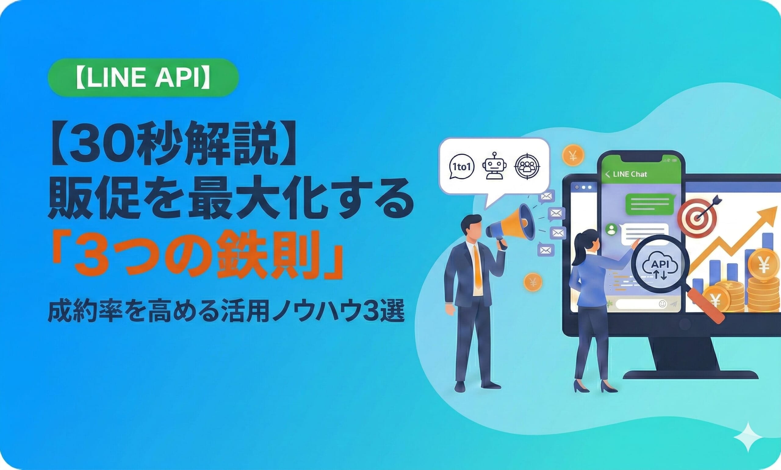 【30秒解説】LINE APIで販促を最大化する「3つの鉄則」