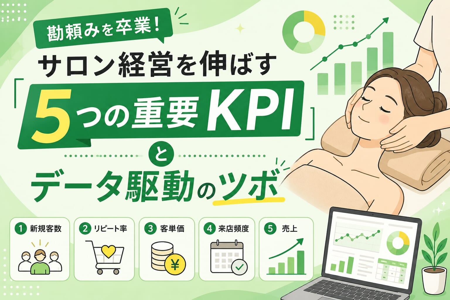 勘頼みを卒業！サロン経営を伸ばす「5つの重要KPI」とデータ駆動のツボ（Pimo後半）