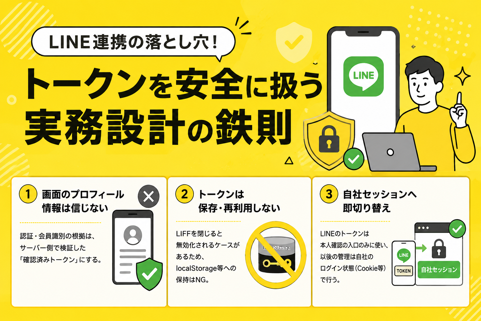LINE連携の落とし穴！トークンを安全に扱う実務設計の鉄則