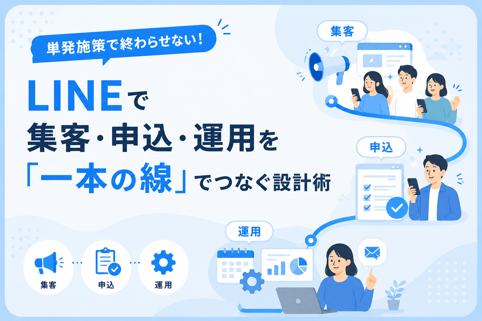 単発施策で終わらせない！LINEで集客・申込・運用を「一本の線」でつなぐ設計術